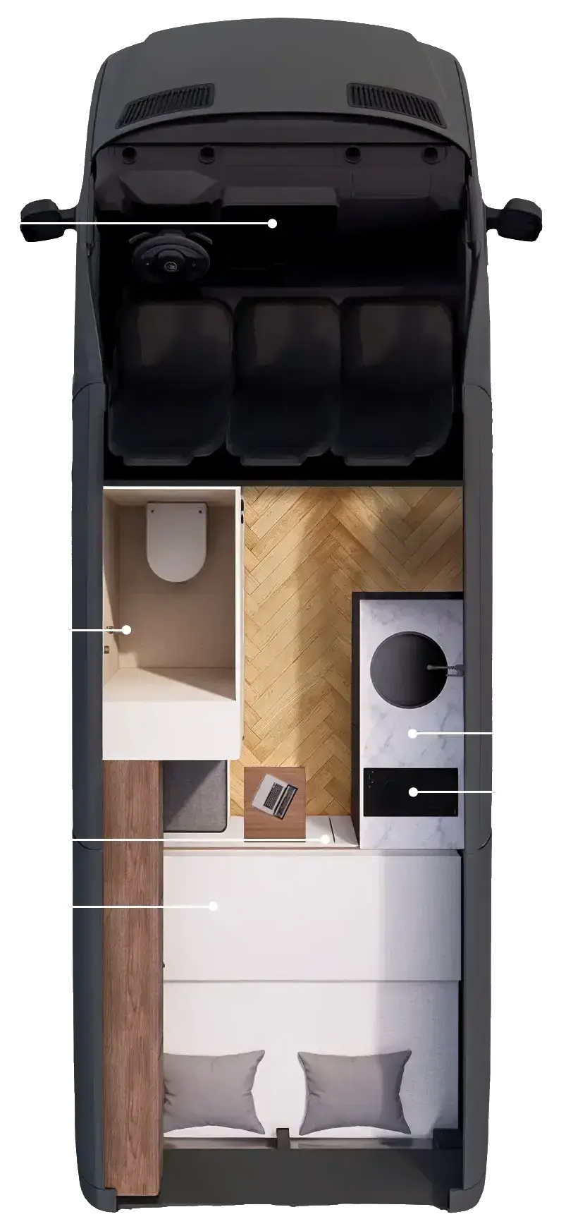 Rollinn interior 3pers USP21 90gr animated
